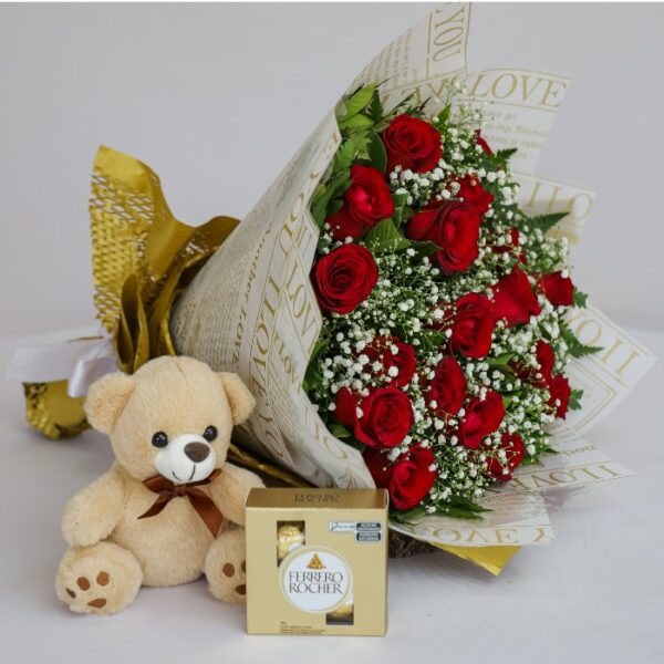 Kit Buquê Rosas Nacionais 01 - 18 Unidades