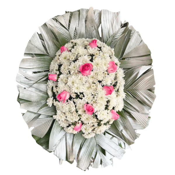 Coroa de Flores - Rosa Cor de Rosa