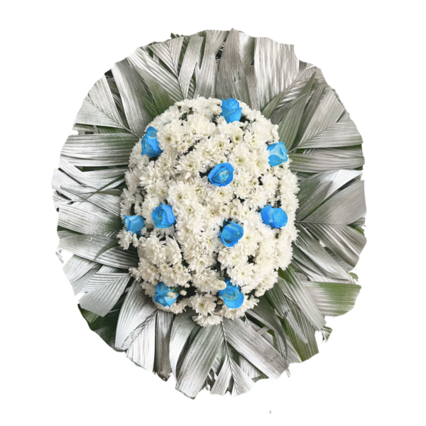 Coroa de Flores - Rosa Azul